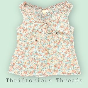 Michael Kors Floral Sheer Blouse